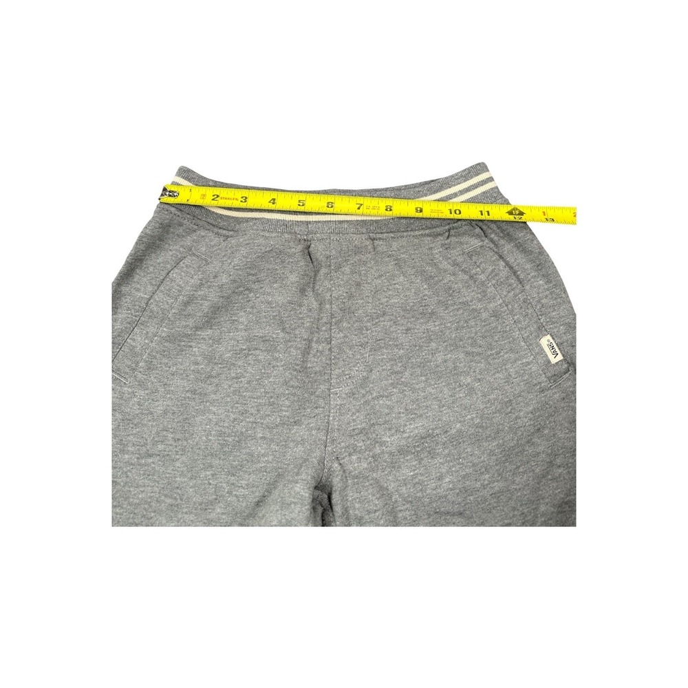 Vans Boy Grey Heather Sweat Shorts Striped Waistband Size Small - Picture 4 of 8